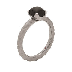 Black Onyx and Silver Dress Ring - Dracakis Jewellers