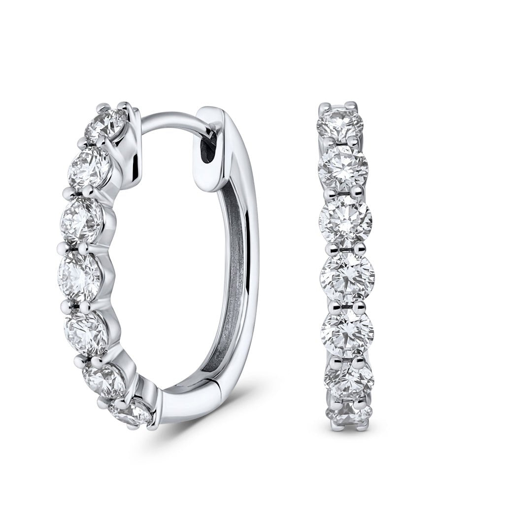 Diamond Hoop Earrings - Dracakis Jewellers Diamond Hoop Earrings - Dracakis Jewellers