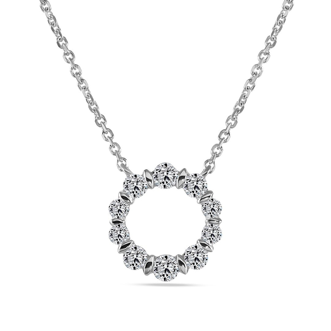 Diamond Open Circle Necklace - Dracakis Jewellers Diamond Open Circle Necklace - Dracakis Jewellers