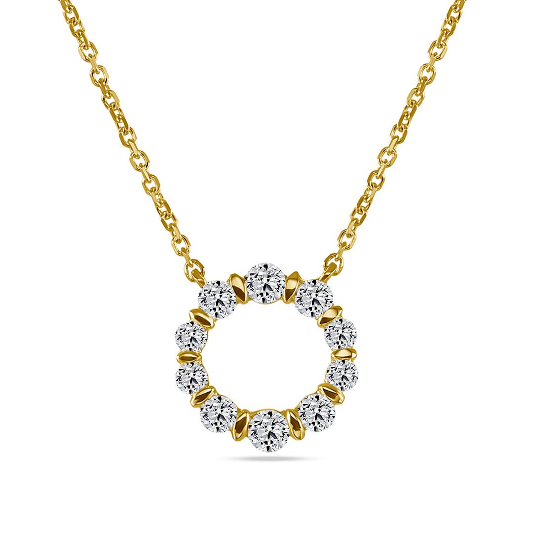 Diamond Open Circle Necklace - Dracakis Jewellers Diamond Open Circle Necklace - Dracakis Jewellers