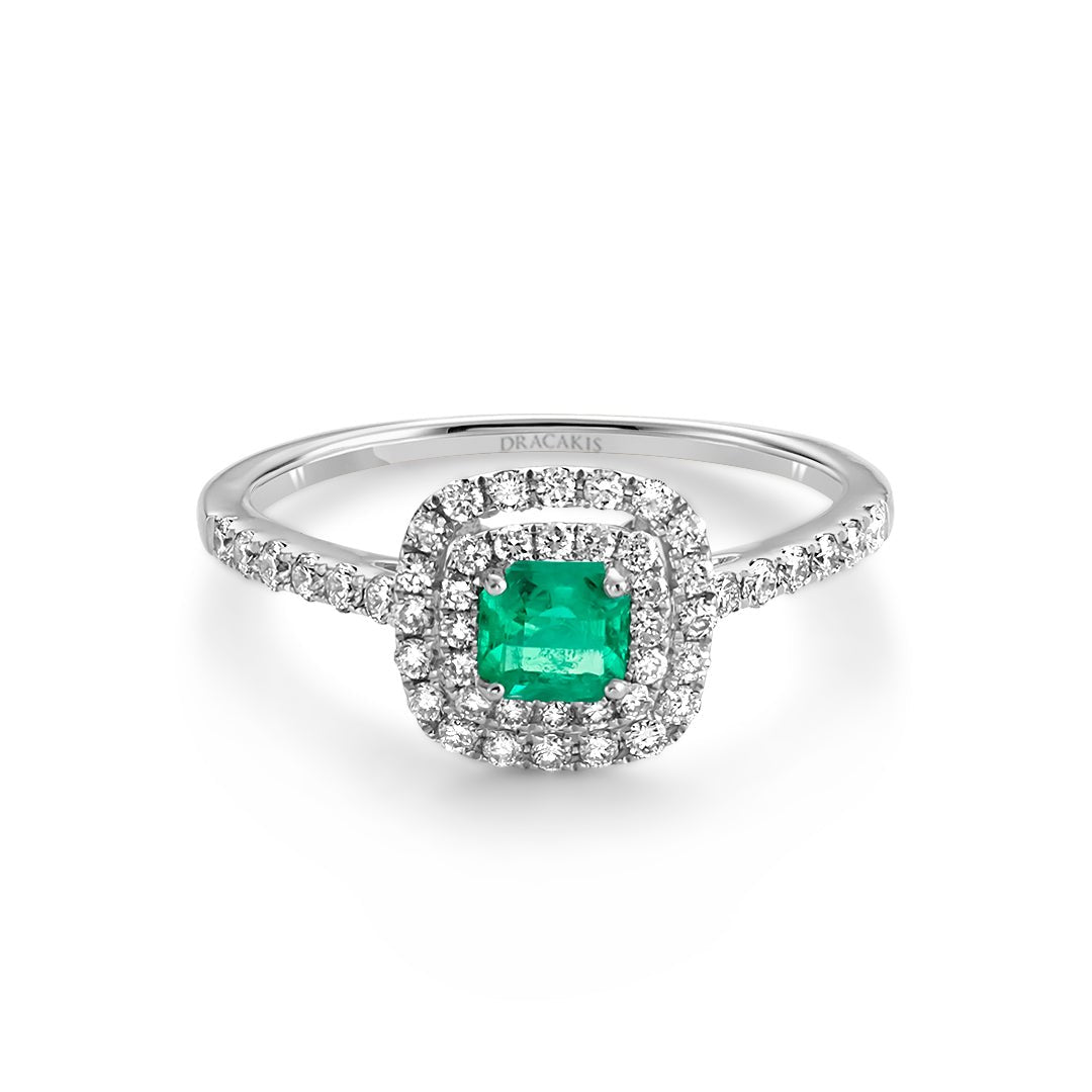 Emerald and Diamond Ring - Dracakis Jewellers Emerald and Diamond Ring - Dracakis Jewellers