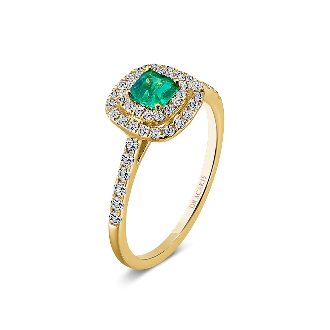 Emerald and Diamond Ring - Dracakis Jewellers Emerald and Diamond Ring - Dracakis Jewellers