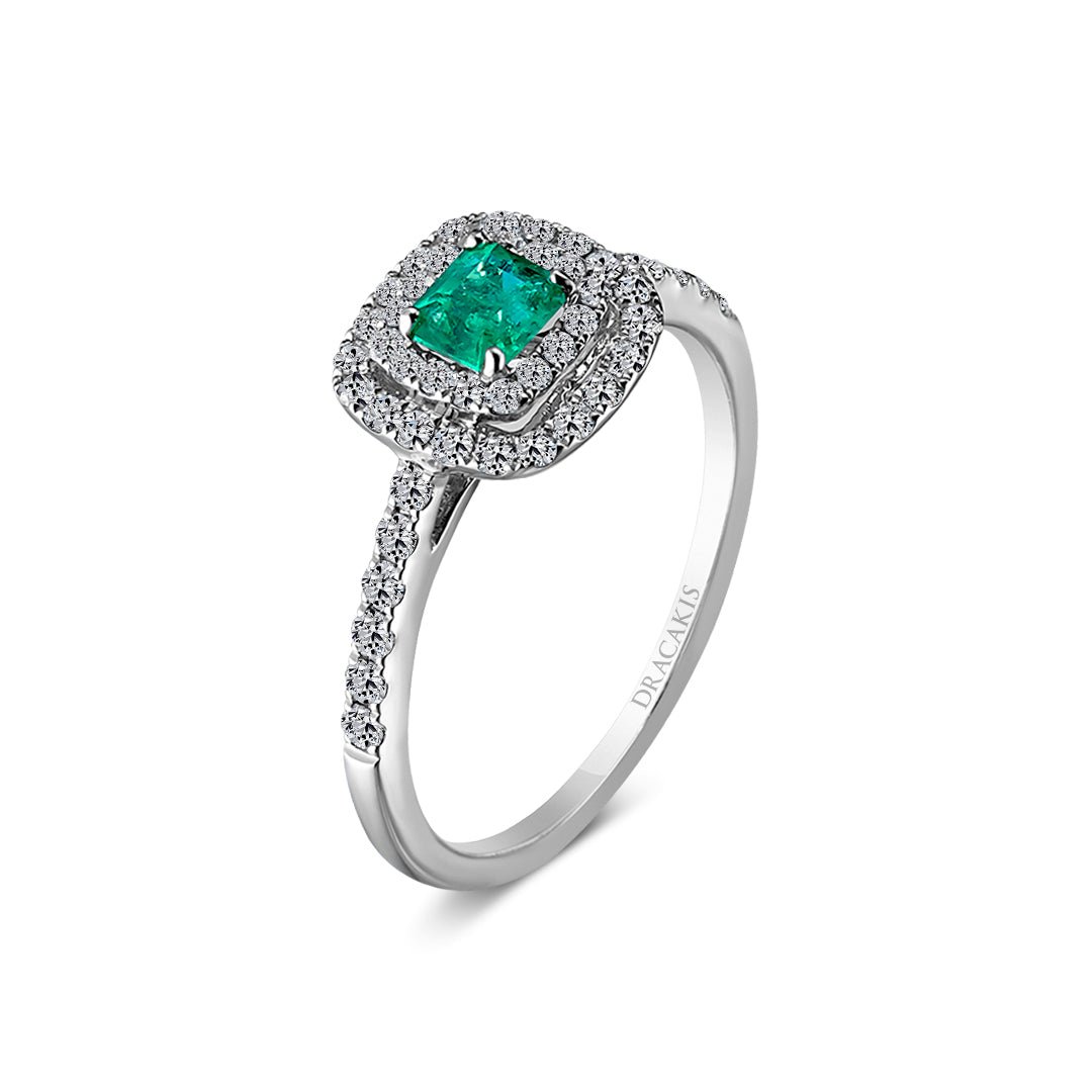 Emerald and Diamond Ring - Dracakis Jewellers Emerald and Diamond Ring - Dracakis Jewellers