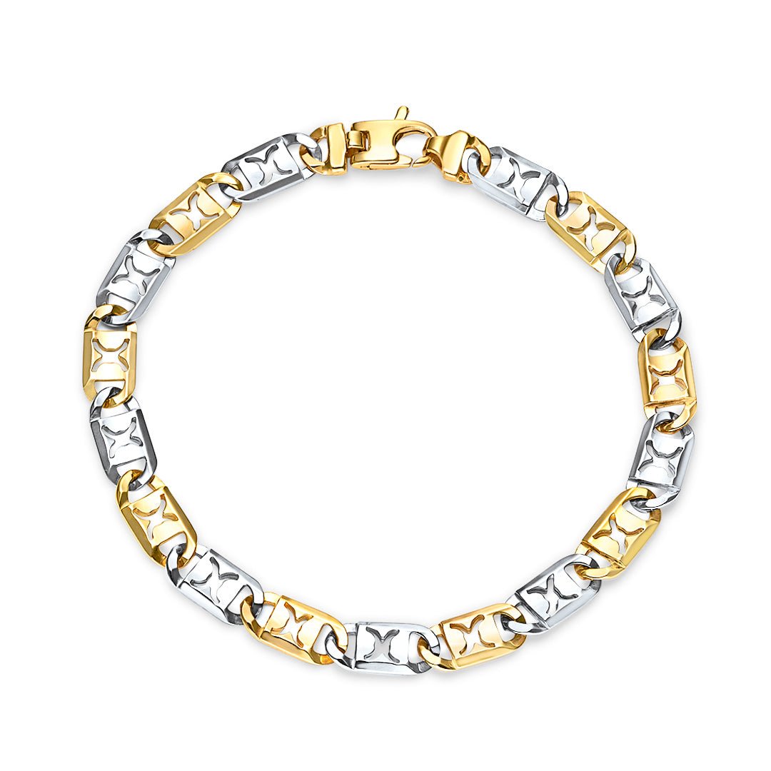 Fancy Open X Link Bracelet - Dracakis Jewellers Fancy Open X Link Bracelet - Dracakis Jewellers