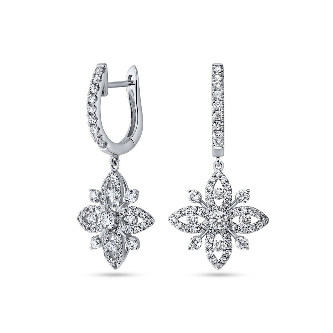 Filigree & Star Diamond Earrings - Dracakis Jewellers Filigree & Star Diamond Earrings - Dracakis Jewellers