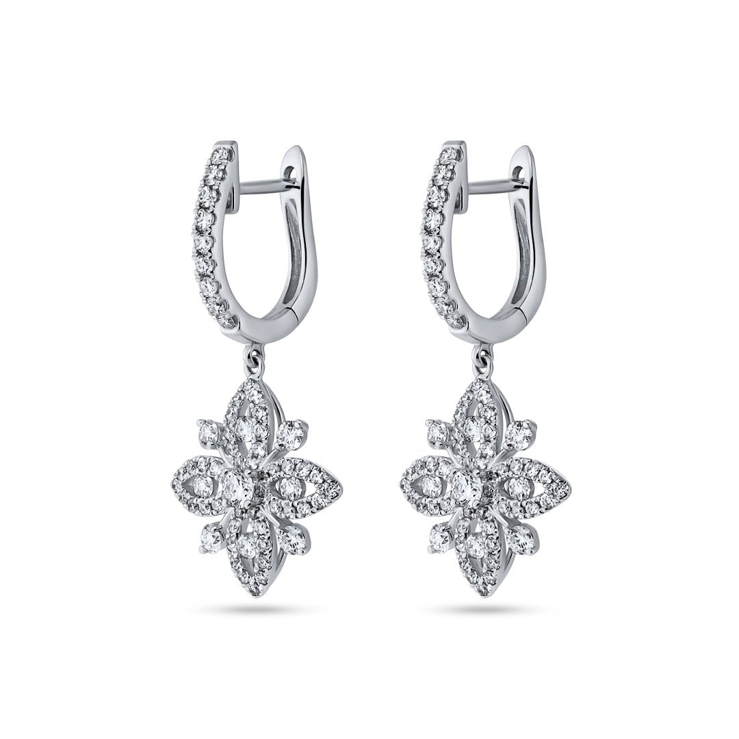 Filigree & Star Diamond Earrings - Dracakis Jewellers Filigree & Star Diamond Earrings - Dracakis Jewellers