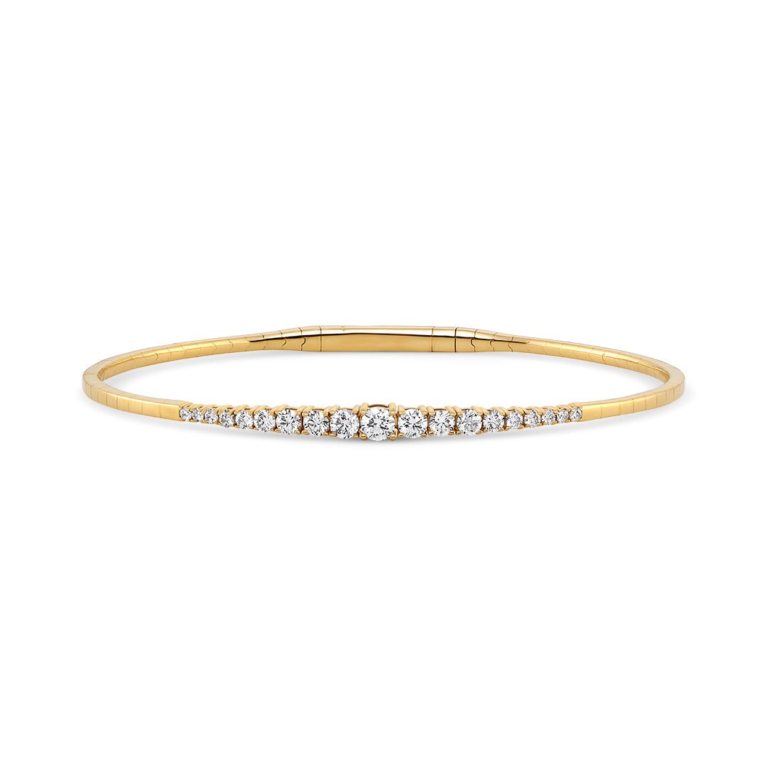Flexible Yellow Gold Diamond Bangle - Dracakis Jewellers Flexible Yellow Gold Diamond Bangle - Dracakis Jewellers