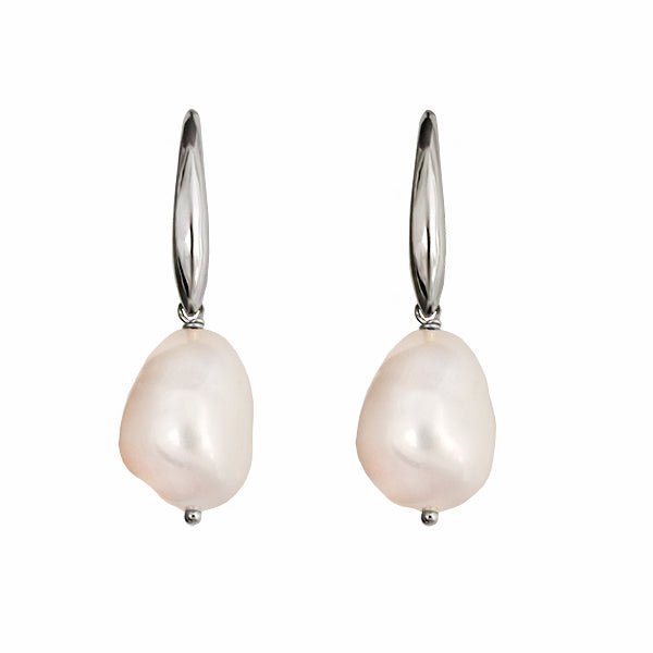 Freshwater Pearl & Silver 'Seahorse' Drop Earrings - Dracakis Jewellers Freshwater Pearl & Silver 'Seahorse' Drop Earrings - Dracakis Jewellers