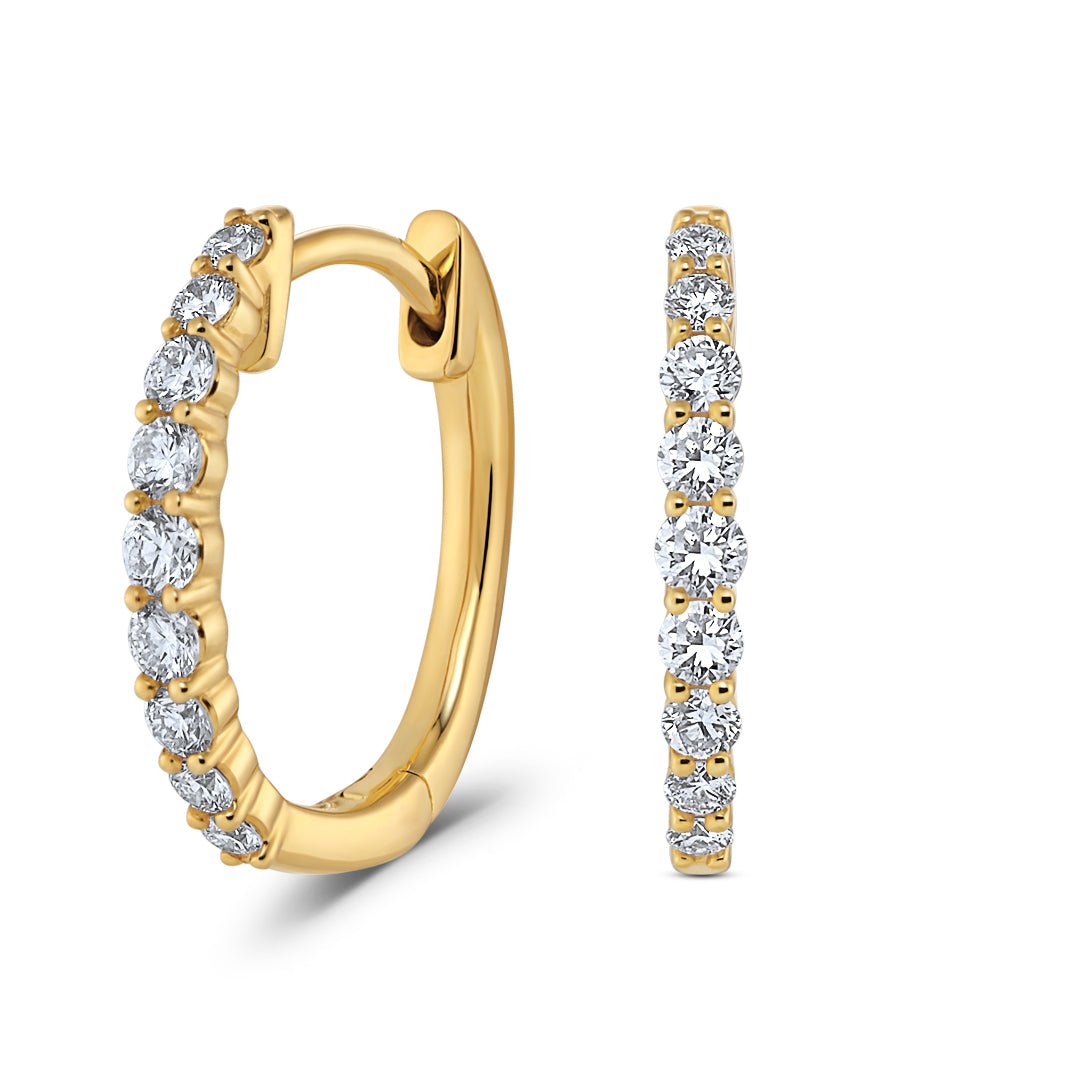 Gold Diamond Hoop Earrings - Dracakis Jewellers Gold Diamond Hoop Earrings - Dracakis Jewellers