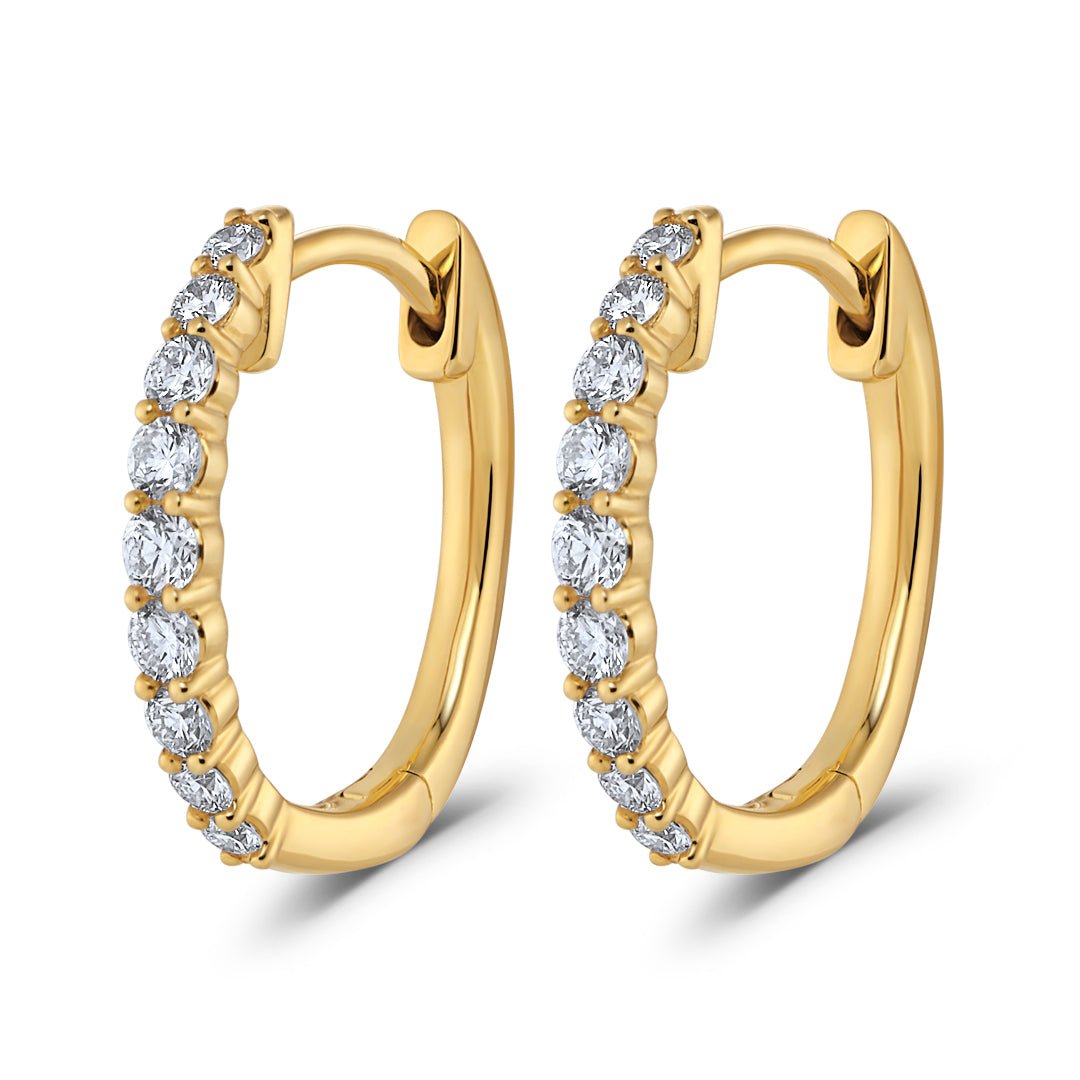Gold Diamond Hoop Earrings - Dracakis Jewellers Gold Diamond Hoop Earrings - Dracakis Jewellers