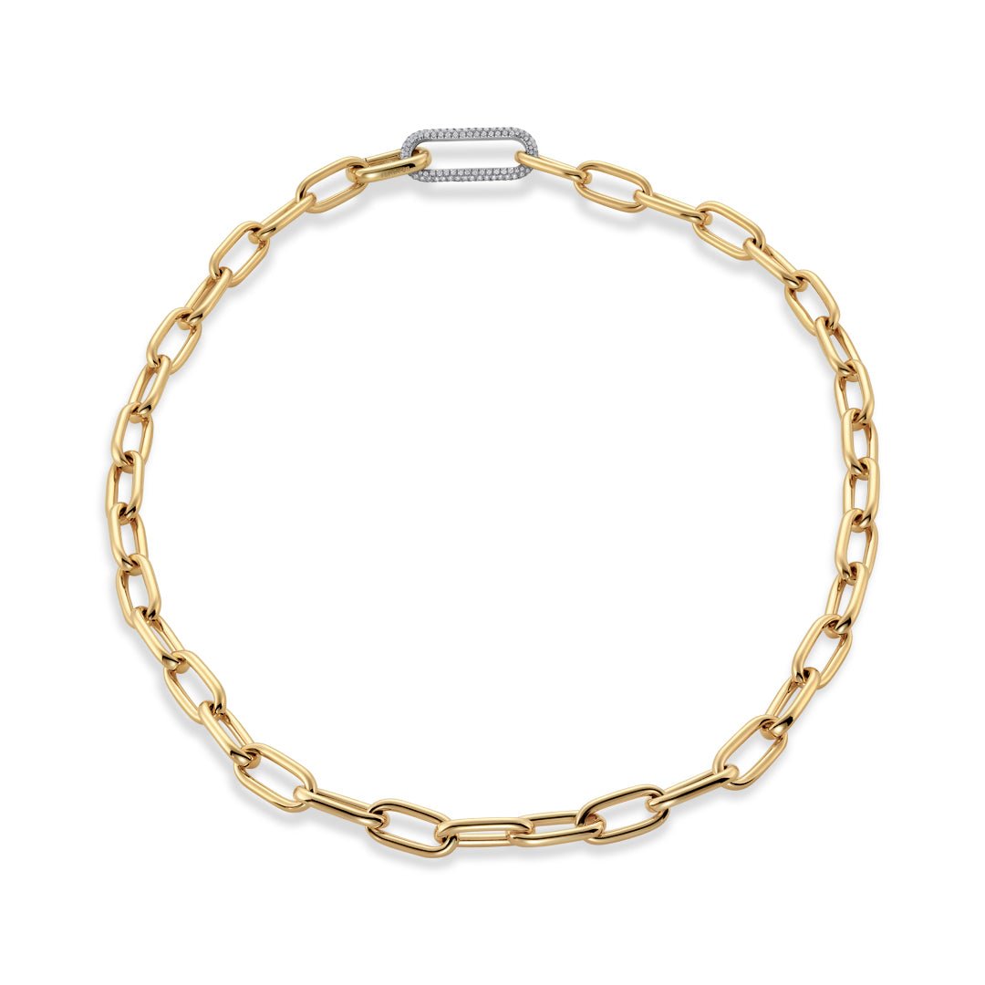 Paperclip Link Diamond Necklace - Dracakis Jewellers Paperclip Link Diamond Necklace - Dracakis Jewellers