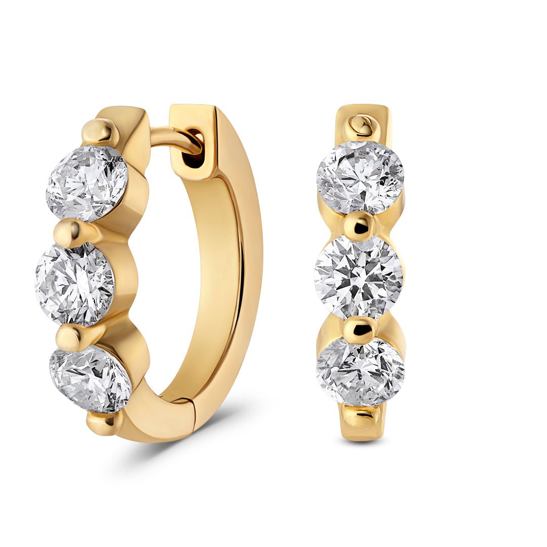 Diamond Hoop Earrings (1.90ct) - Dracakis Jewellers Diamond Hoop Earrings (1.90ct) - Dracakis Jewellers