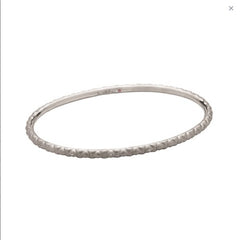 White Topaz and Silver Bangle - Dracakis Jewellers
