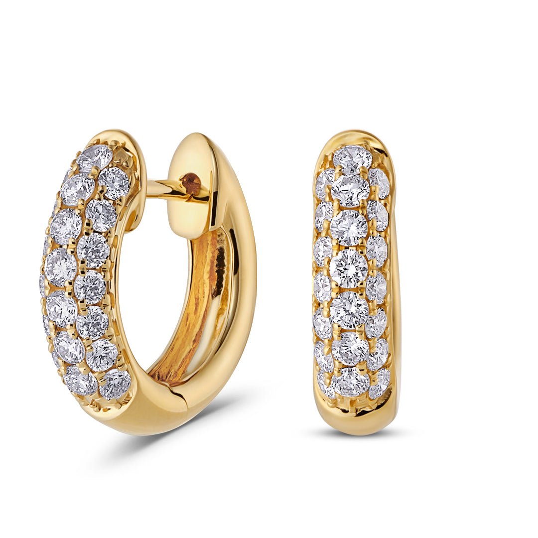 Diamond Pave Hoop Earrings (1.00ct) - Dracakis Jewellers Diamond Pave Hoop Earrings (1.00ct) - Dracakis Jewellers