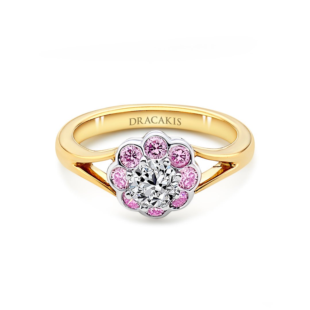 Australian Pink & White Diamond Ring - Dracakis Jewellers
