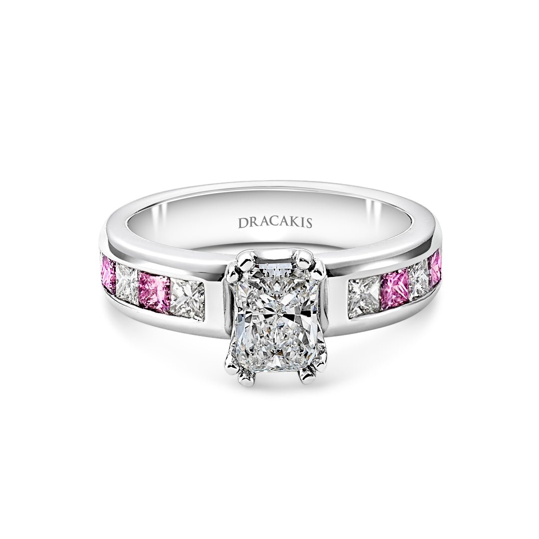 Australian Pink & White Diamond Engagement Ring - Dracakis Jewellers Australian Pink & White Diamond Engagement Ring - Dracakis Jewellers