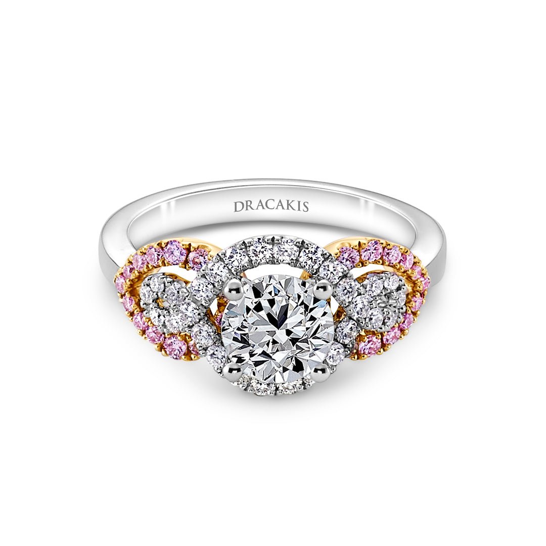 Australian Pink & White Diamond Engagement Ring - Dracakis Jewellers Australian Pink & White Diamond Engagement Ring - Dracakis Jewellers