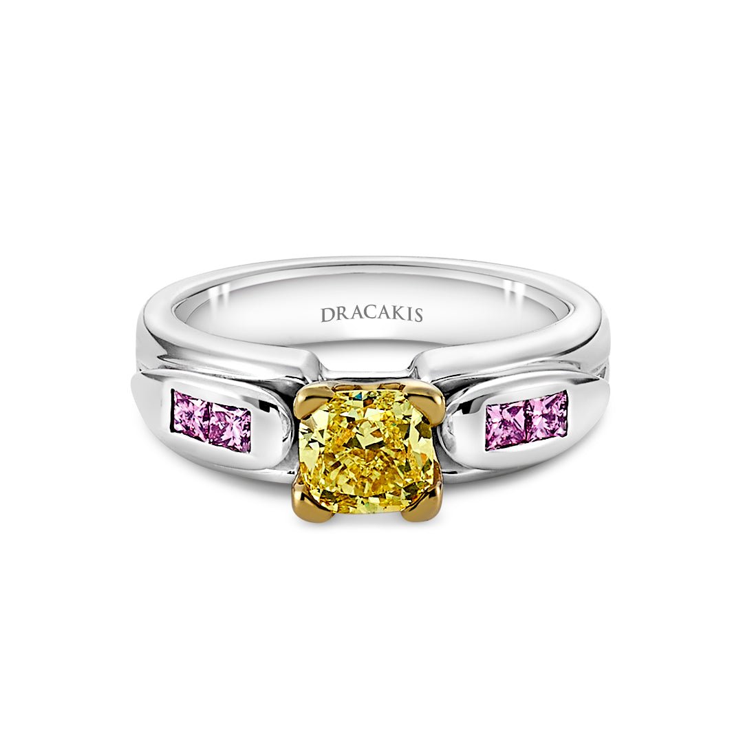 Australian Pink, Yellow & White Diamond Ring - Dracakis Jewellers Australian Pink, Yellow & White Diamond Ring - Dracakis Jewellers