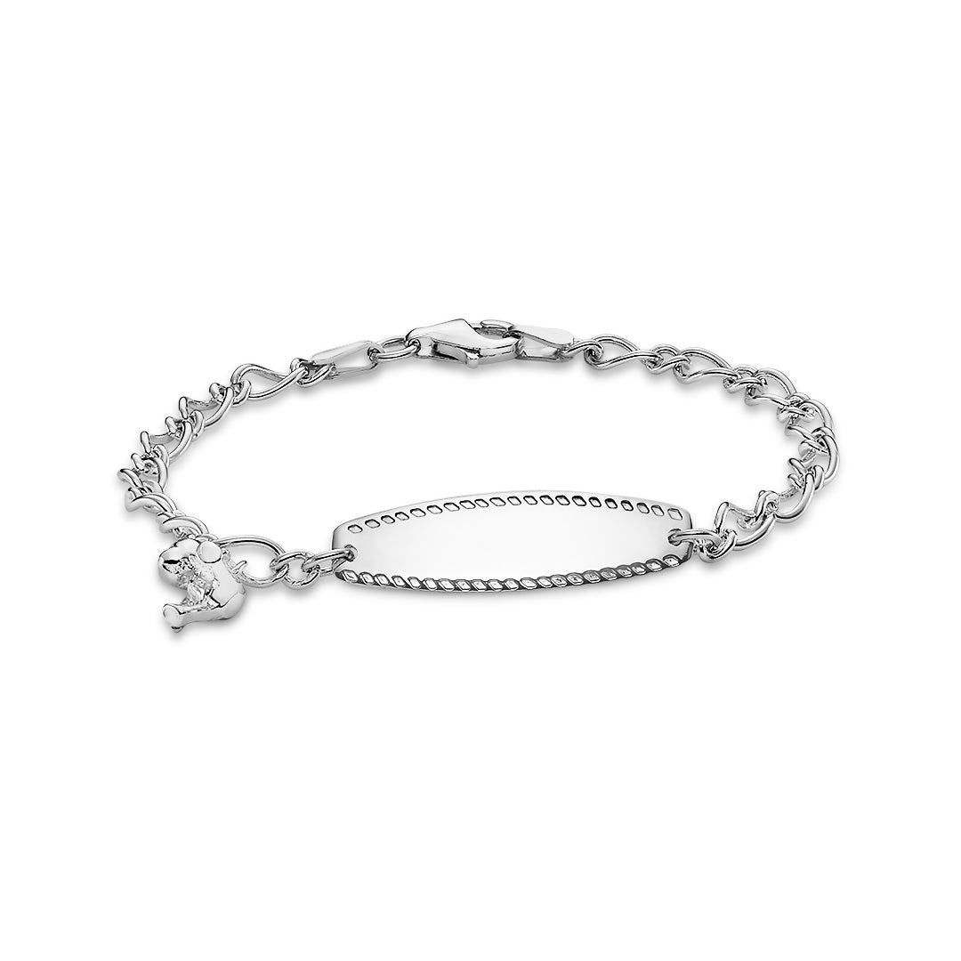 Baby ID Bracelet with Teddy Charm - Dracakis Jewellers Baby ID Bracelet with Teddy Charm - Dracakis Jewellers