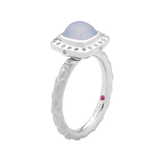 Blue Chalcedony & Silver Dress Ring - Dracakis Jewellers