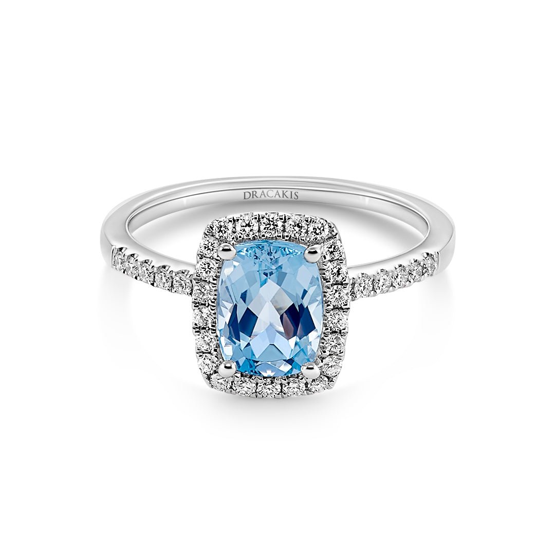Blue Topaz & Diamond Ring - Dracakis Jewellers Blue Topaz & Diamond Ring - Dracakis Jewellers