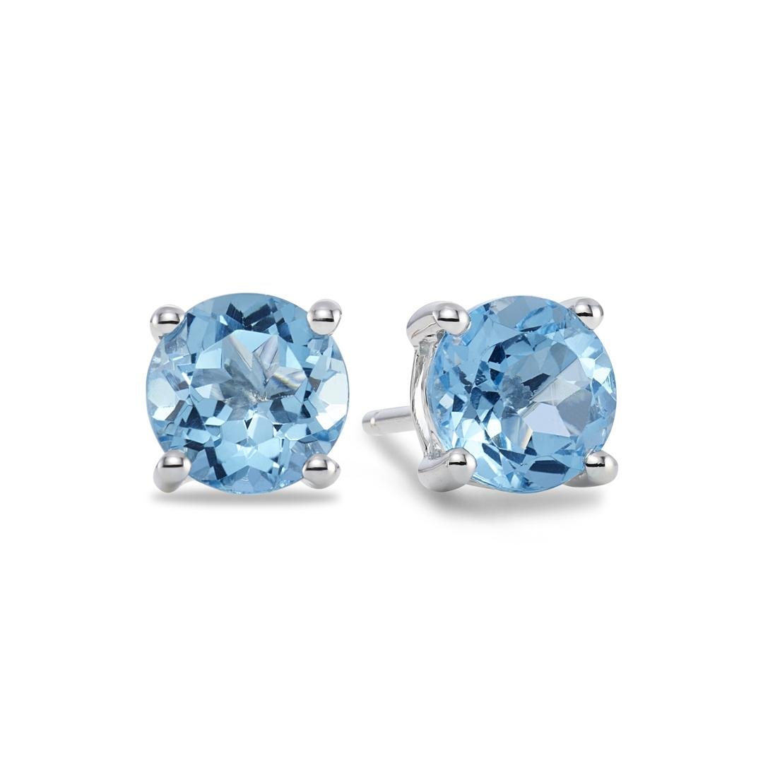 Blue Topaz Stud Earrings - Dracakis Jewellers Blue Topaz Stud Earrings - Dracakis Jewellers