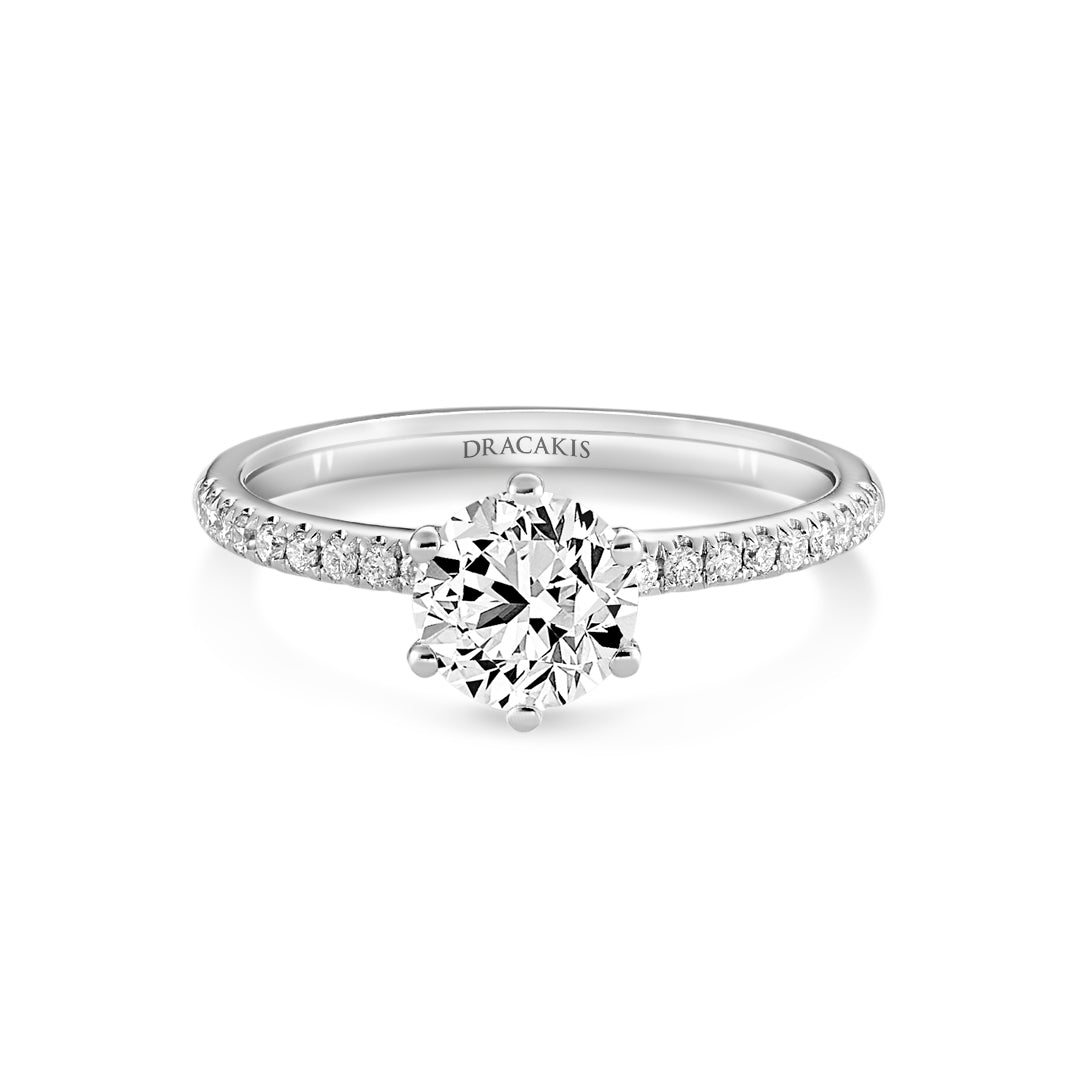Brilliant Cut Diamond Band Engagement Ring - Dracakis Jewellers Brilliant Cut Diamond Band Engagement Ring - Dracakis Jewellers