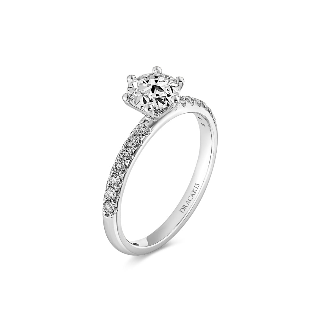 Brilliant Cut Diamond Band Engagement Ring - Dracakis Jewellers Brilliant Cut Diamond Band Engagement Ring - Dracakis Jewellers