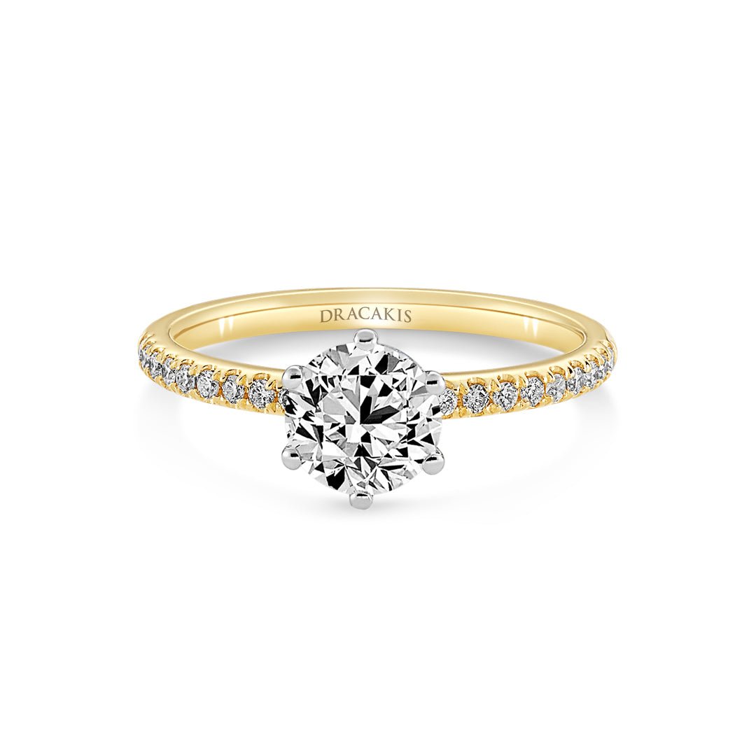 Brilliant Cut Diamond Band Engagement Ring - Dracakis Jewellers Brilliant Cut Diamond Band Engagement Ring - Dracakis Jewellers