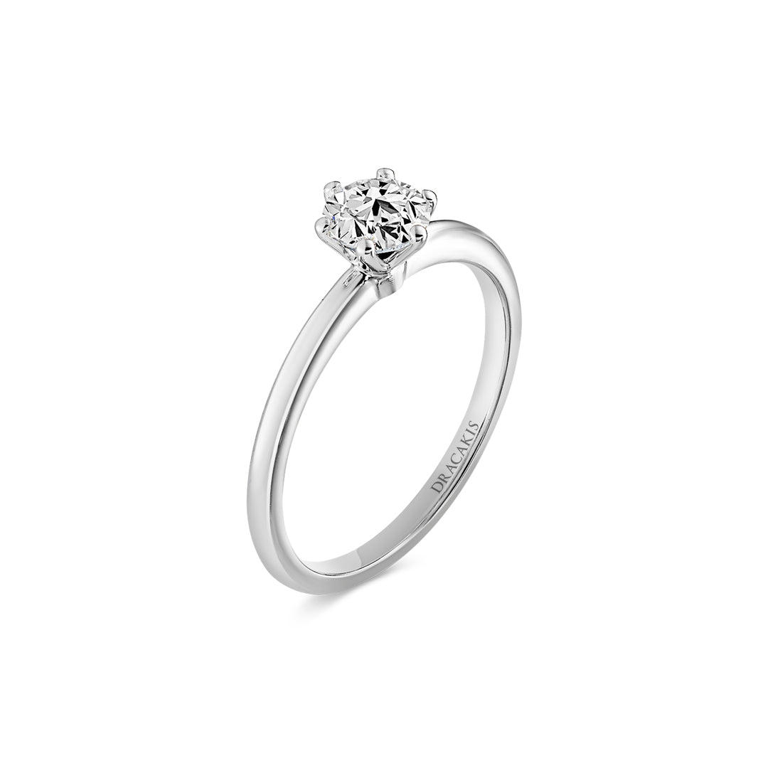 Brilliant Cut Diamond Solitaire Engagement Ring - Dracakis Jewellers