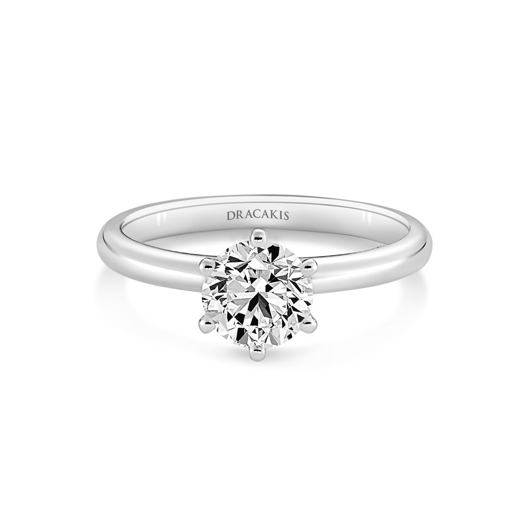 Brilliant Cut Diamond Solitaire Engagement Ring - Dracakis Jewellers Brilliant Cut Diamond Solitaire Engagement Ring - Dracakis Jewellers