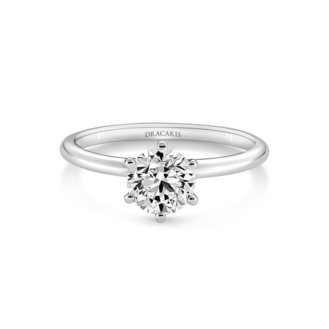 Brilliant Cut Diamond Solitaire Engagement Ring - Dracakis Jewellers Brilliant Cut Diamond Solitaire Engagement Ring - Dracakis Jewellers