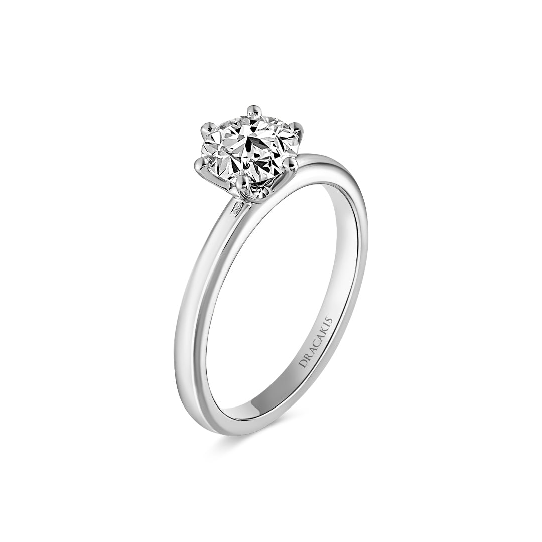 Brilliant Cut Diamond Solitaire Engagement Ring - Dracakis Jewellers Brilliant Cut Diamond Solitaire Engagement Ring - Dracakis Jewellers