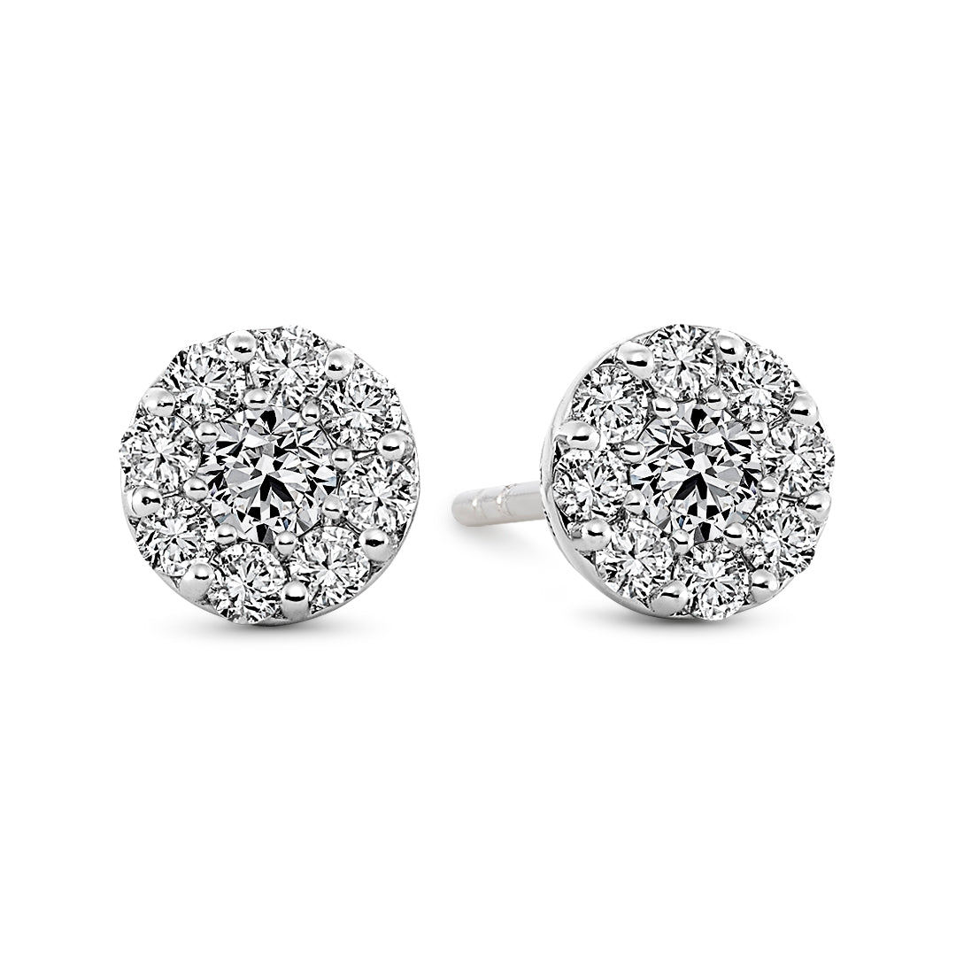 Diamond Cluster Stud Earrings (0.48ct) - Dracakis Jewellers Diamond Cluster Stud Earrings (0.48ct) - Dracakis Jewellers