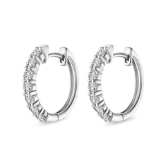 Classic Diamond Hoop Earrings (0.56ct) - Dracakis Jewellers