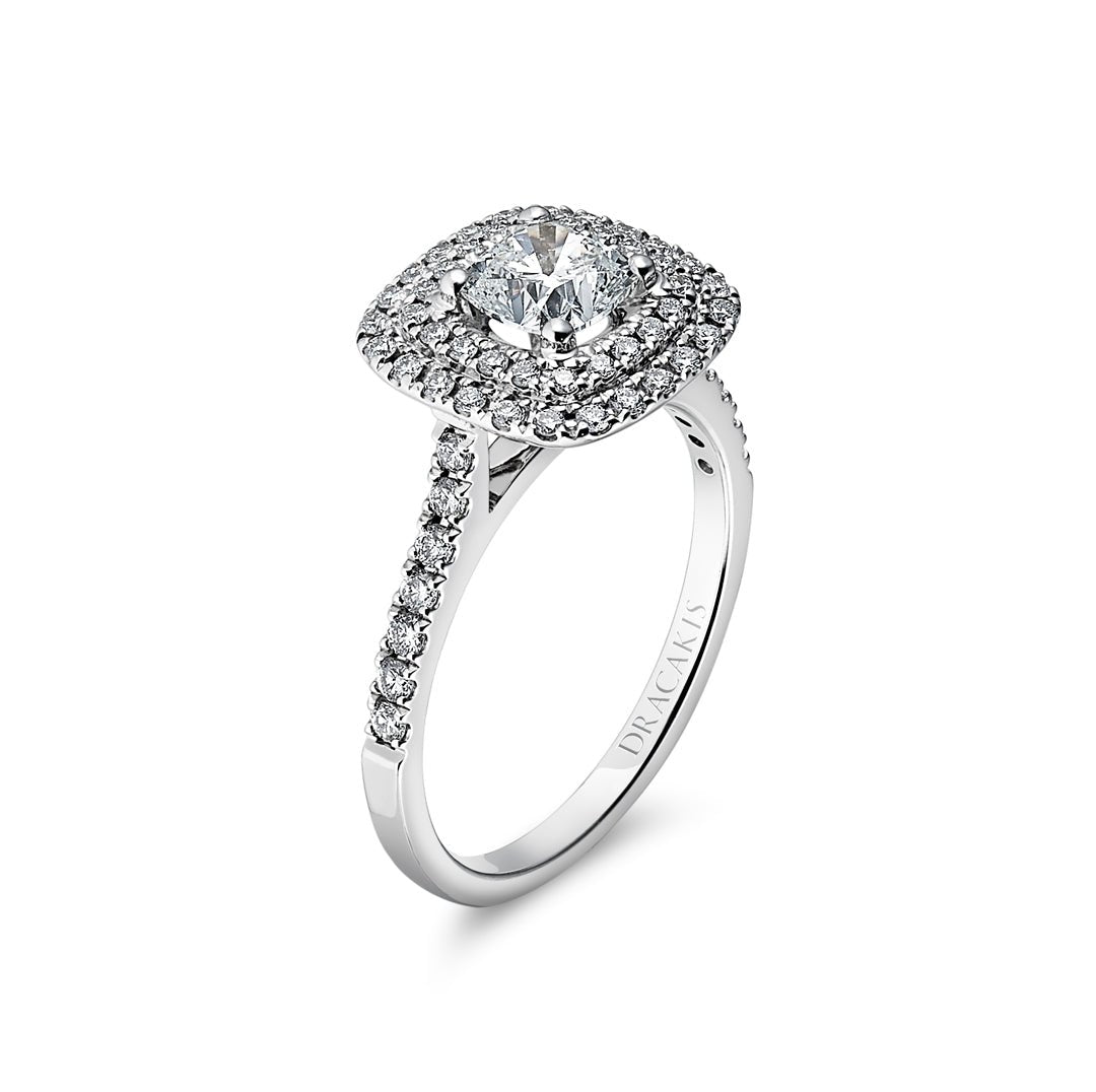 Cushion Cut Diamond Engagement Ring - Dracakis Jewellers Cushion Cut Diamond Engagement Ring - Dracakis Jewellers