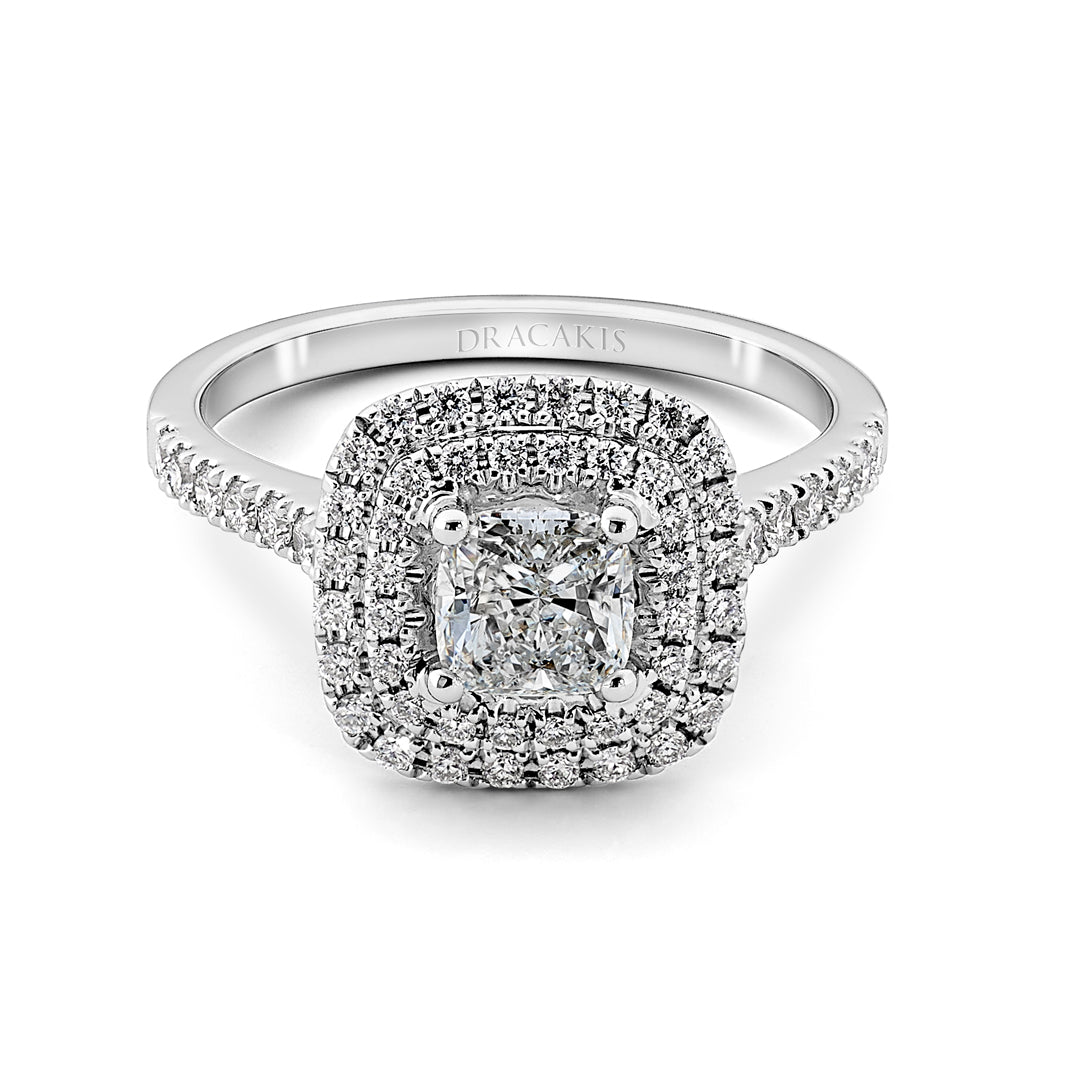Cushion Cut Diamond Engagement Ring - Dracakis Jewellers Cushion Cut Diamond Engagement Ring - Dracakis Jewellers