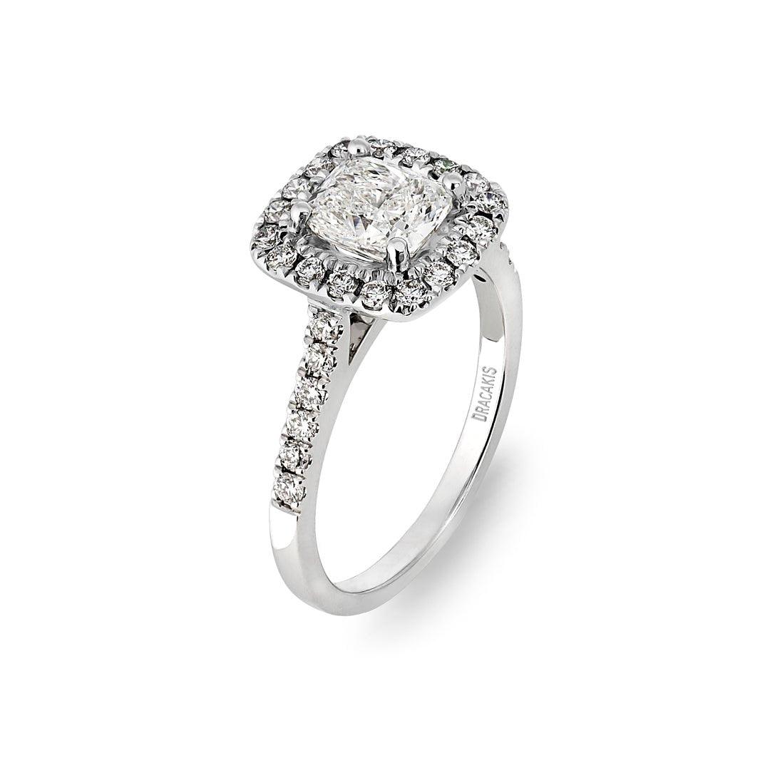 Cushion Cut Diamond Engagement Ring - Dracakis Jewellers Cushion Cut Diamond Engagement Ring - Dracakis Jewellers