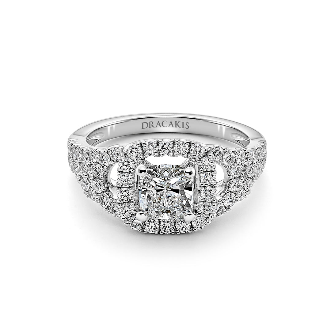 Cushion Cut Diamond Engagement Ring - Dracakis Jewellers Cushion Cut Diamond Engagement Ring - Dracakis Jewellers