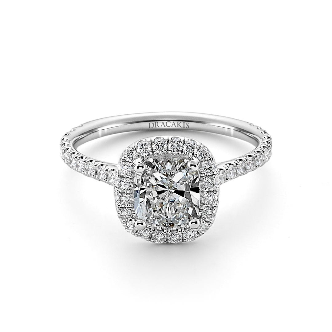 Cushion Cut Diamond Engagement Ring - Dracakis Jewellers Cushion Cut Diamond Engagement Ring - Dracakis Jewellers
