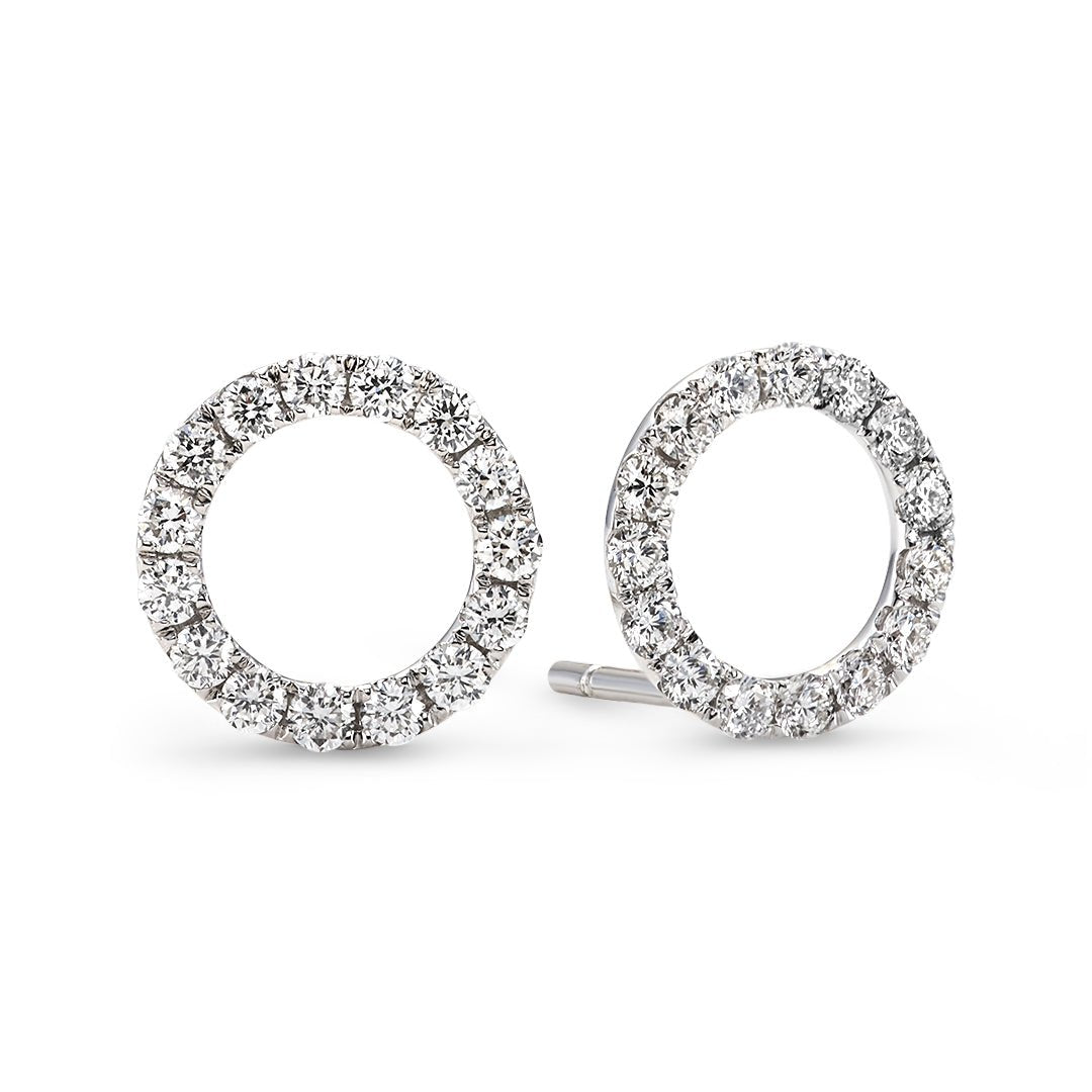 Diamond Circle Stud Earrings - Dracakis Jewellers Diamond Circle Stud Earrings - Dracakis Jewellers