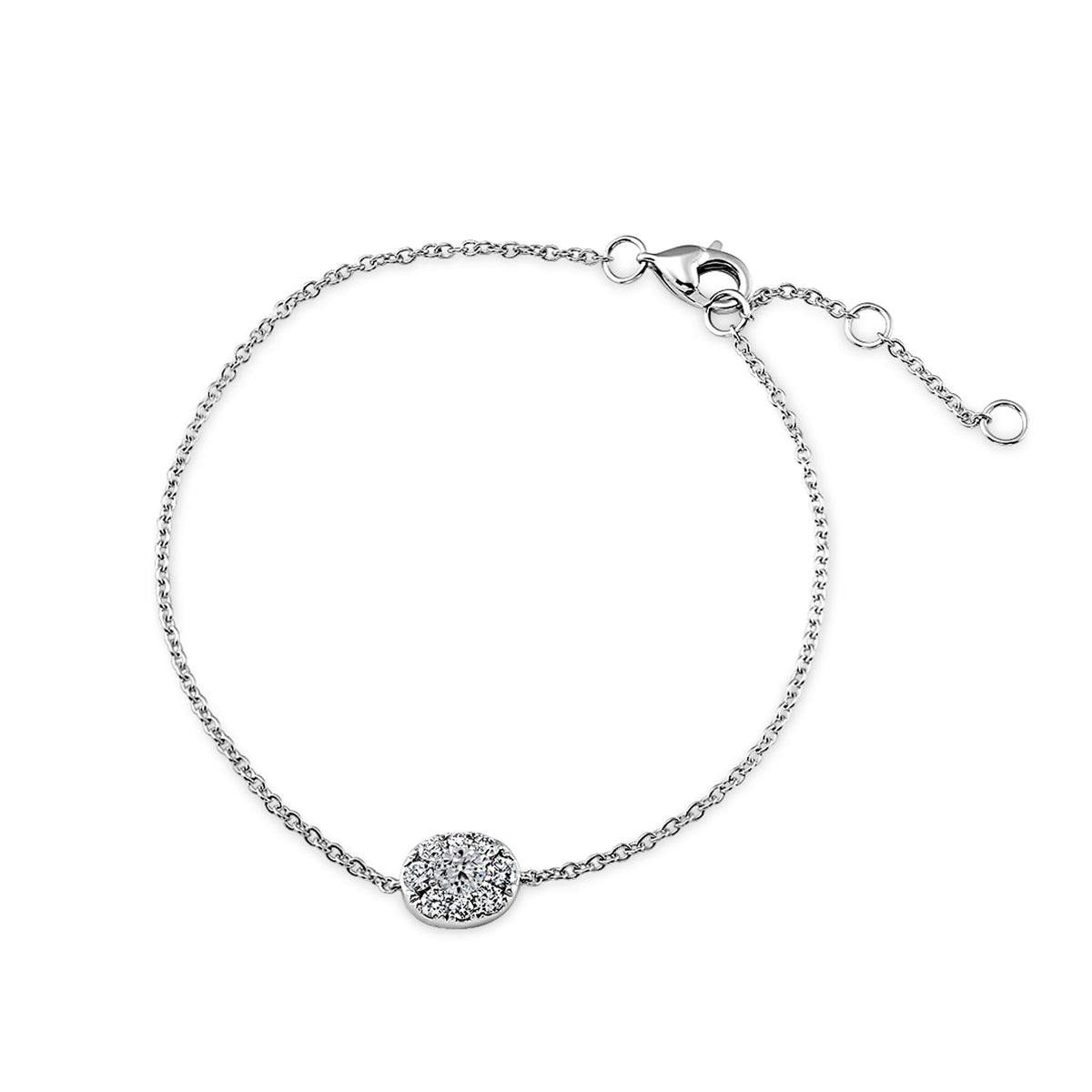 Diamond Halo Chain Bracelet - Dracakis Jewellers
