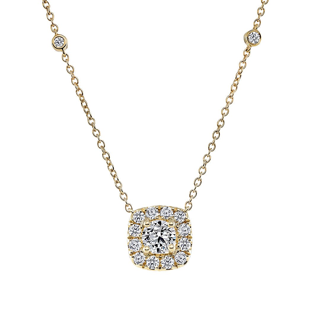 Diamond Halo Necklace - Dracakis Jewellers Diamond Halo Necklace - Dracakis Jewellers