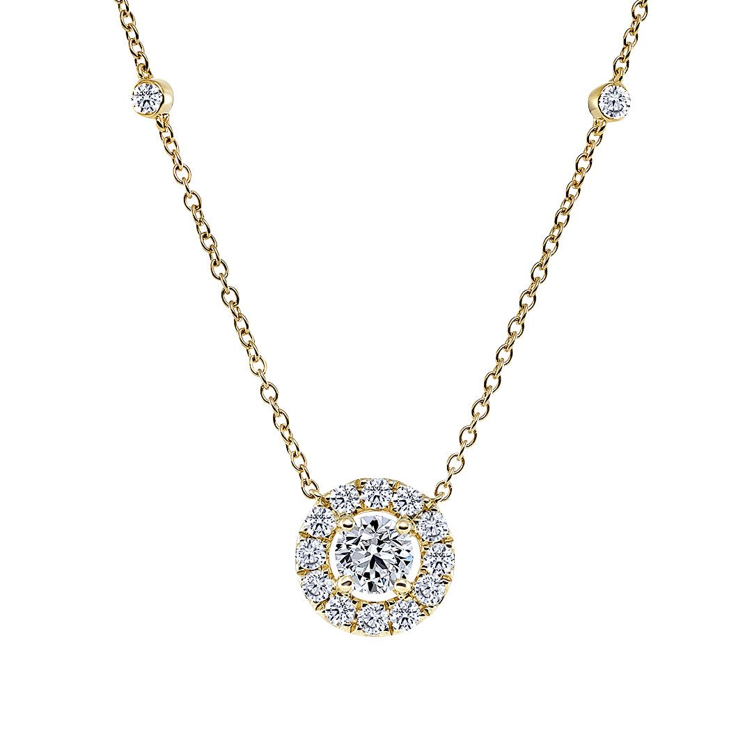 Diamond Halo Necklace - Dracakis Jewellers Diamond Halo Necklace - Dracakis Jewellers