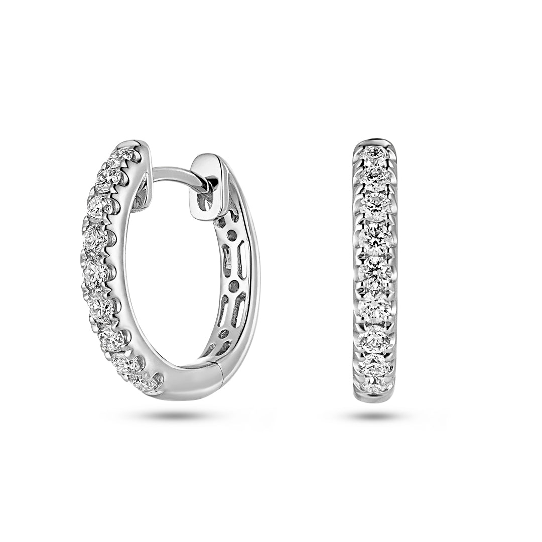 Diamond Hoop Earrings (0.38ct) - Dracakis Jewellers Diamond Hoop Earrings (0.38ct) - Dracakis Jewellers