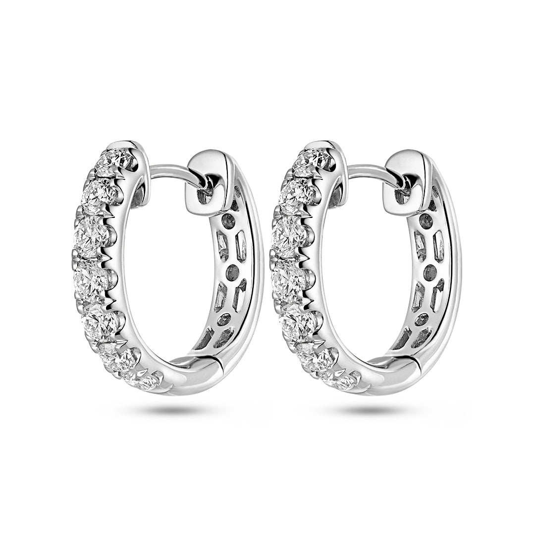 Diamond Hoop Earrings (0.67ct) - Dracakis Jewellers Diamond Hoop Earrings (0.67ct) - Dracakis Jewellers