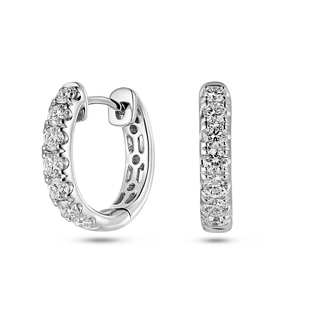 Diamond Hoop Earrings (0.67ct) - Dracakis Jewellers Diamond Hoop Earrings (0.67ct) - Dracakis Jewellers