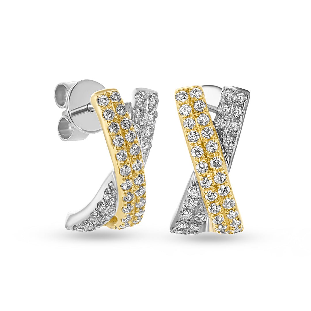 Diamond 'Kiss' Shaped Pave Earrings - Dracakis Jewellers Diamond 'Kiss' Shaped Pave Earrings - Dracakis Jewellers