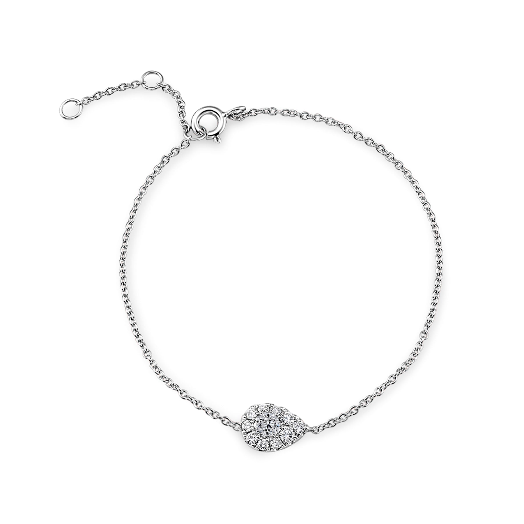 Diamond Pear Shape Chain Bracelet - Dracakis Jewellers Diamond Pear Shape Chain Bracelet - Dracakis Jewellers