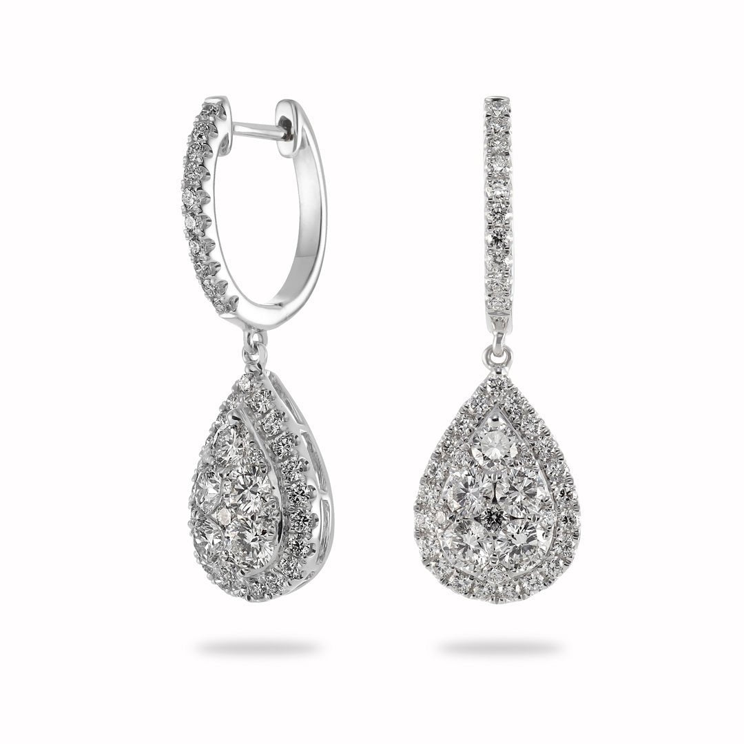 Diamond Pear Shaped Earrings - Dracakis Jewellers Diamond Pear Shaped Earrings - Dracakis Jewellers